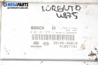 ECU incl. ignition key for Kia Sorento 2.5 CRDi, 163 hp automatic, 2006 № Bosch 0 281 011 579